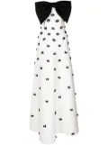 Saiid Kobeisy beaded evening dress - White