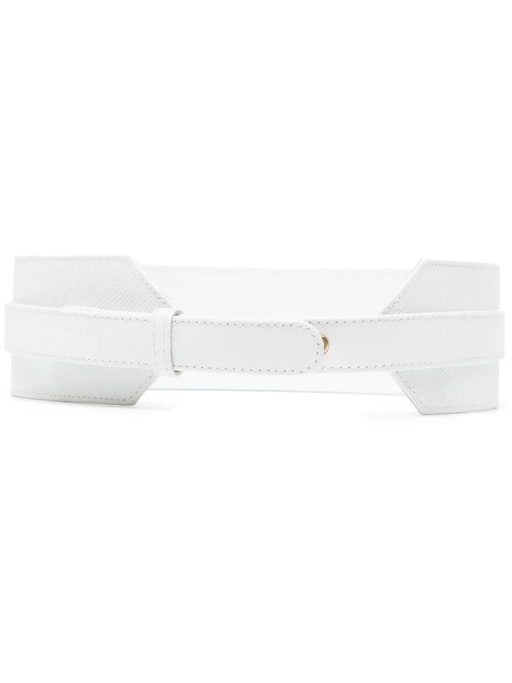 

Saiid Kobeisy double-strap calfskin belt - White