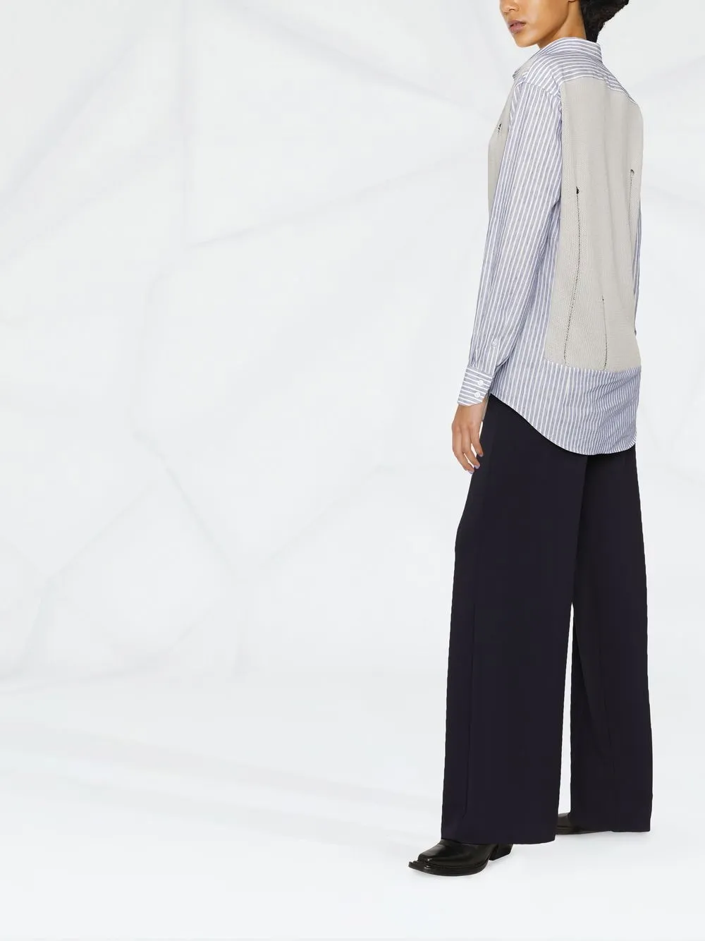  Maison Margiela Hemd Im Layering Look   Blau 