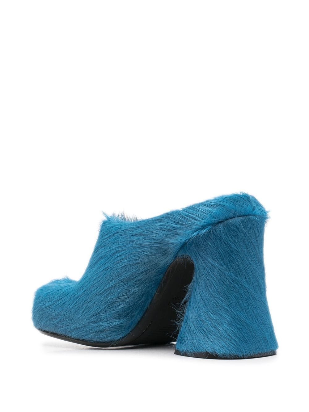 Shop Marni Textured 115mm Mules In Blue