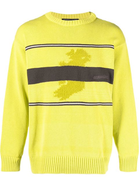 Robyn Lynch intarsia knit-logo crew neck jumper