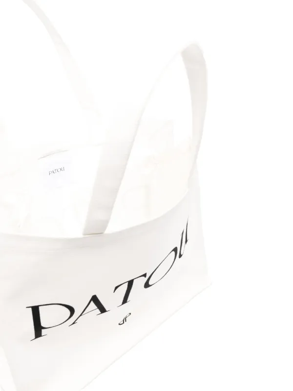 VIP【関税送料無料】希少 PATOU WHITE COTTON VERTICAL TOTE Patou | Tote bags