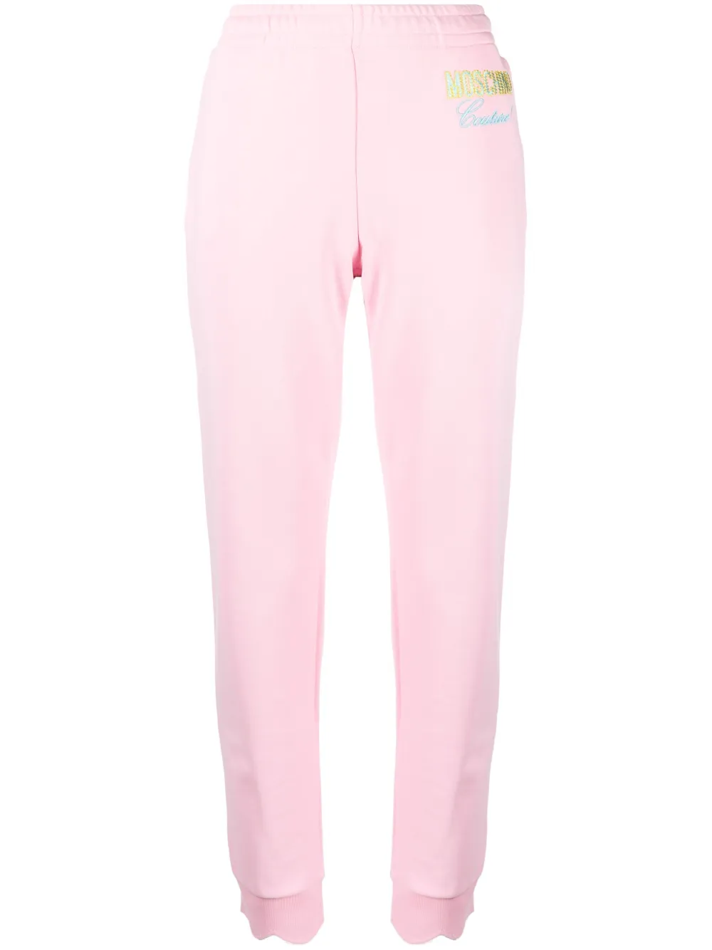 

Moschino Couture! embroidered tapered track pants - Pink