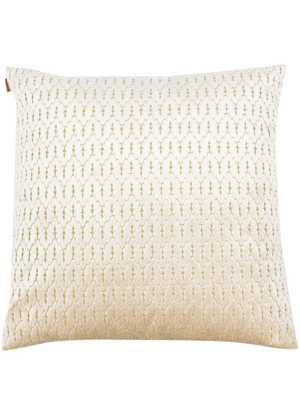 

Missoni Home pattern embroidered cushion - Neutrals