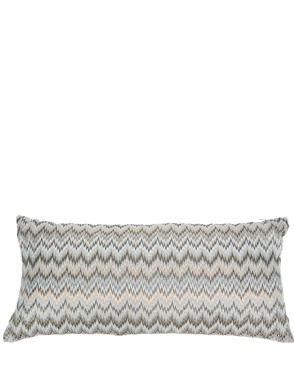 

Missoni Home zig-zag embroidered cushion - Blue