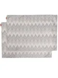 Missoni Home striped table cloth set of 2 - Grey