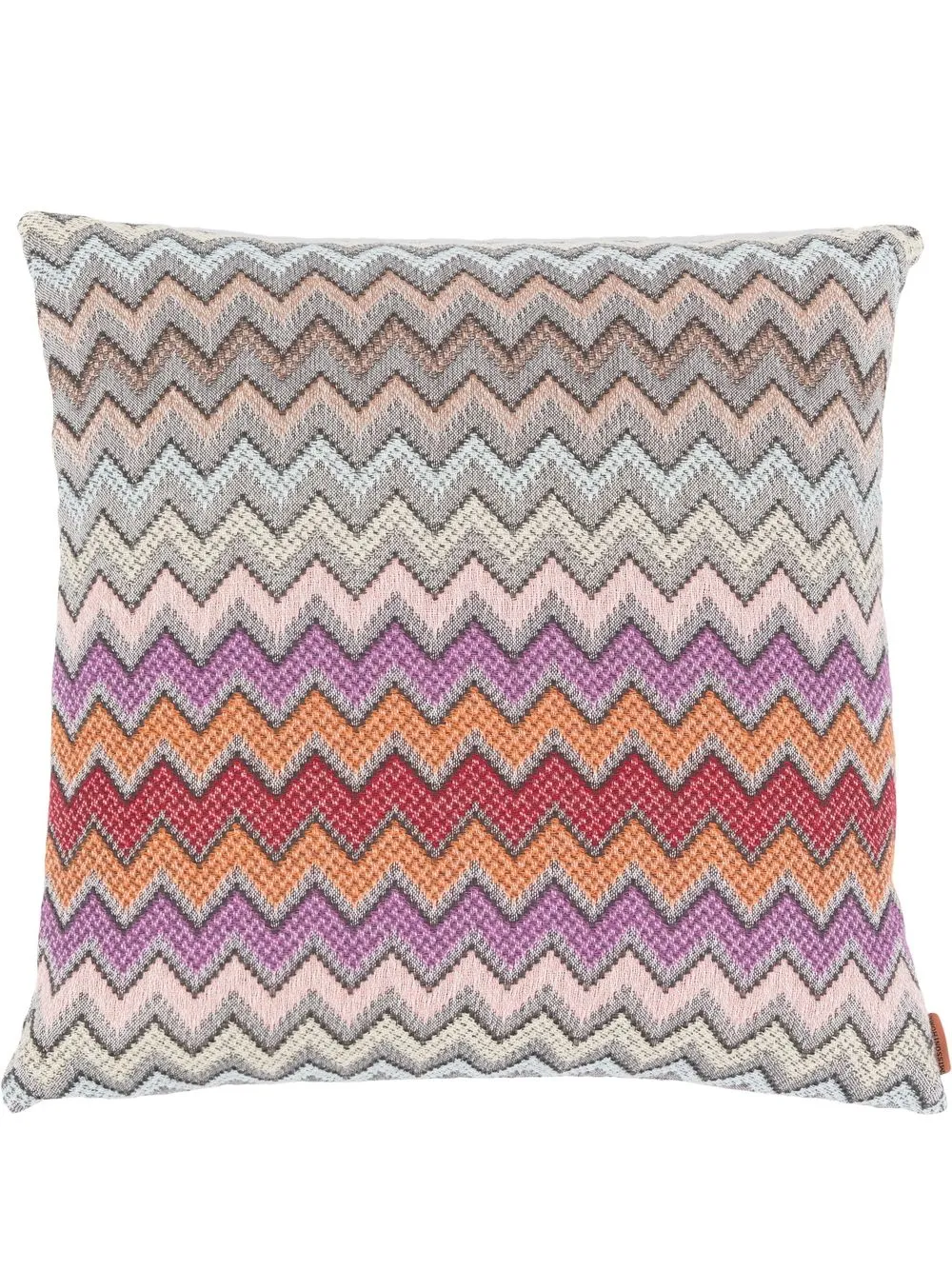 

Missoni Home logo-patch zigzag cushion - Grey