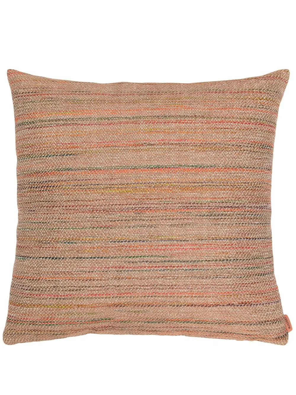 

Missoni Home abstract stripe-embroidered cushion - Brown