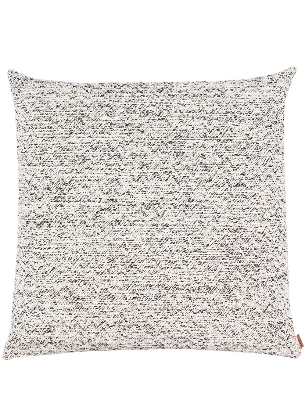 

Missoni Home logo-patch cushion - White