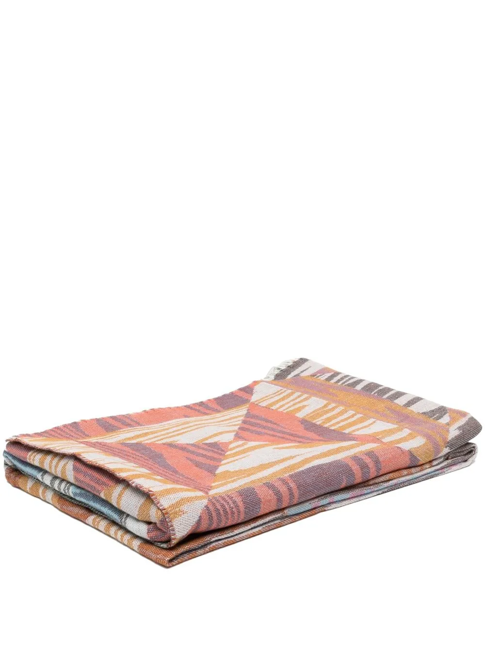 

Missoni Home abstract-pattern soft blanket - Blue