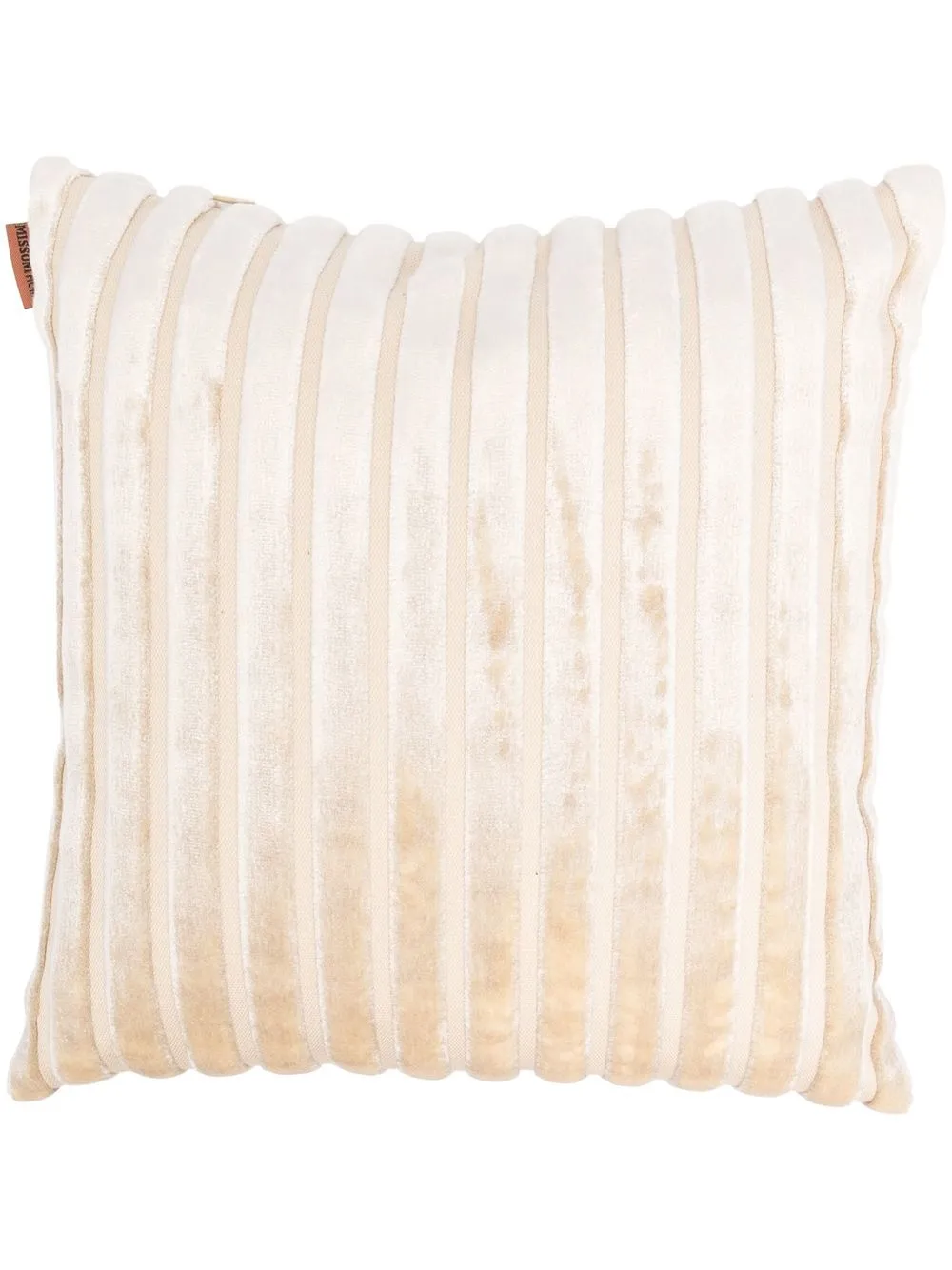 

Missoni Home ribbed velvet cushion - Neutrals