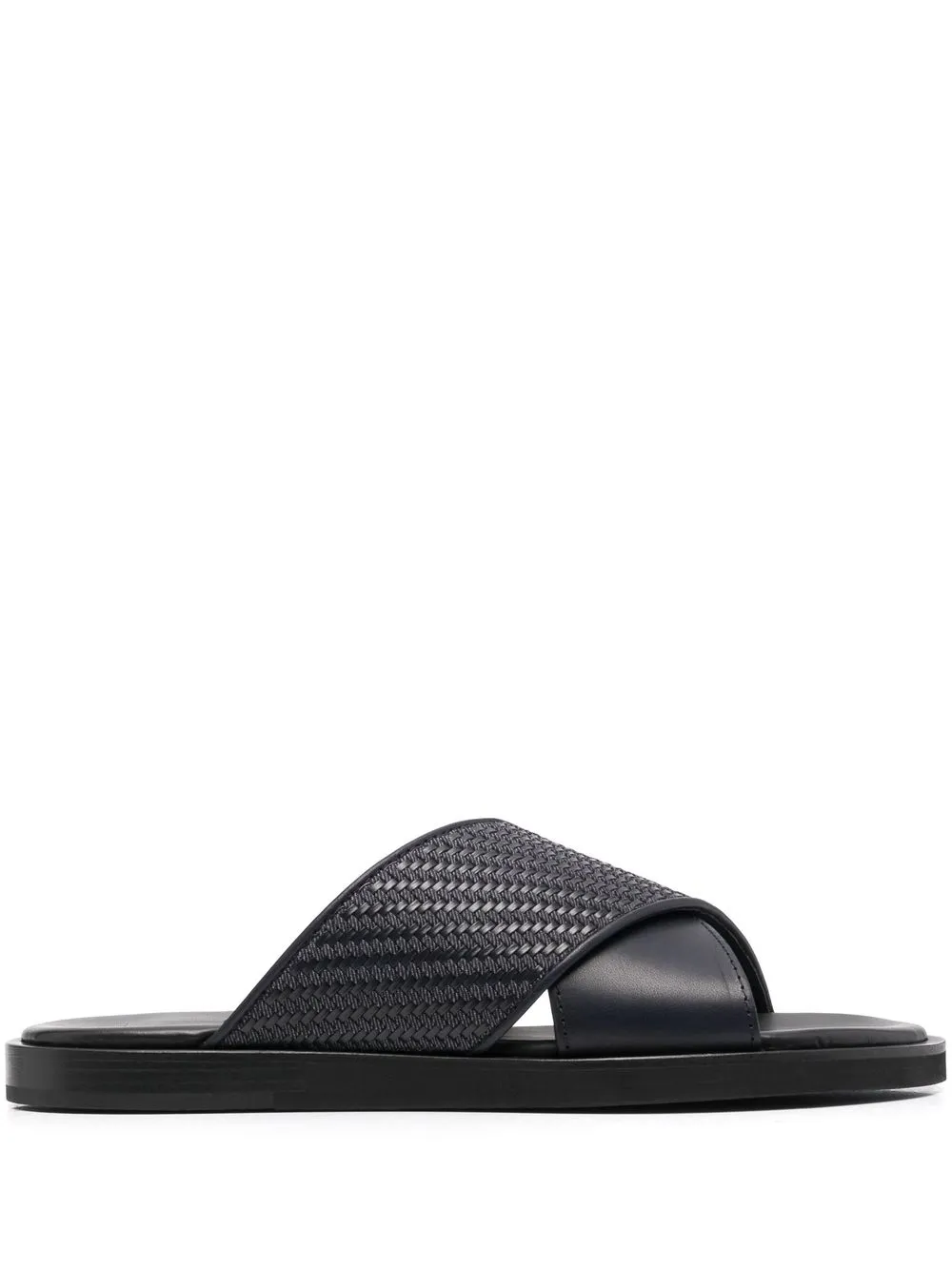 

Zegna sandalias con tiras cruzadas - Azul