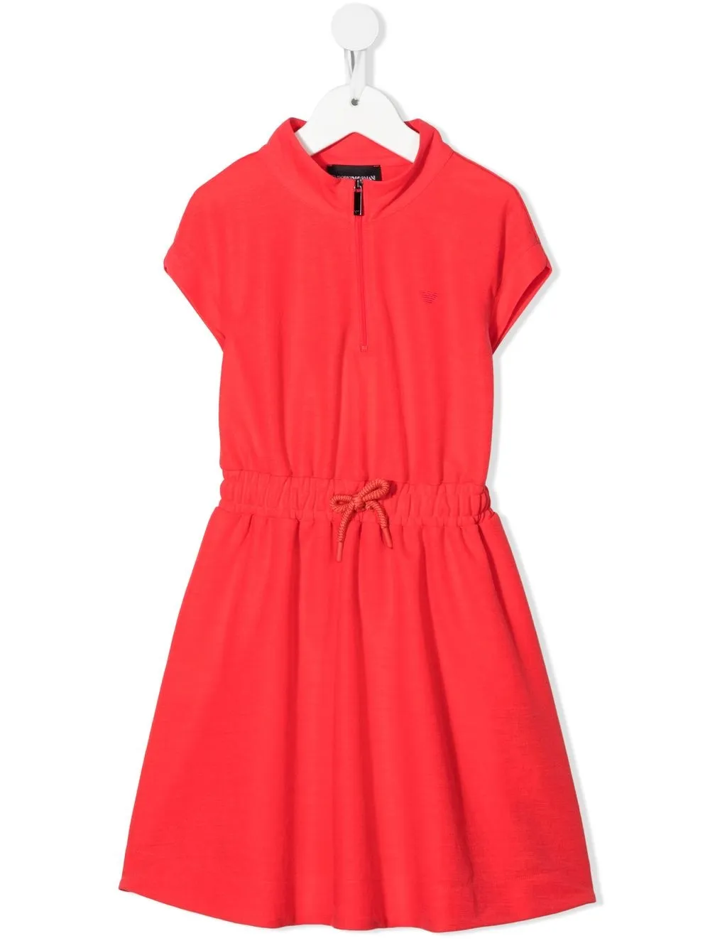 

Emporio Armani Kids vestido midi estilo playera tipo polo - Rojo