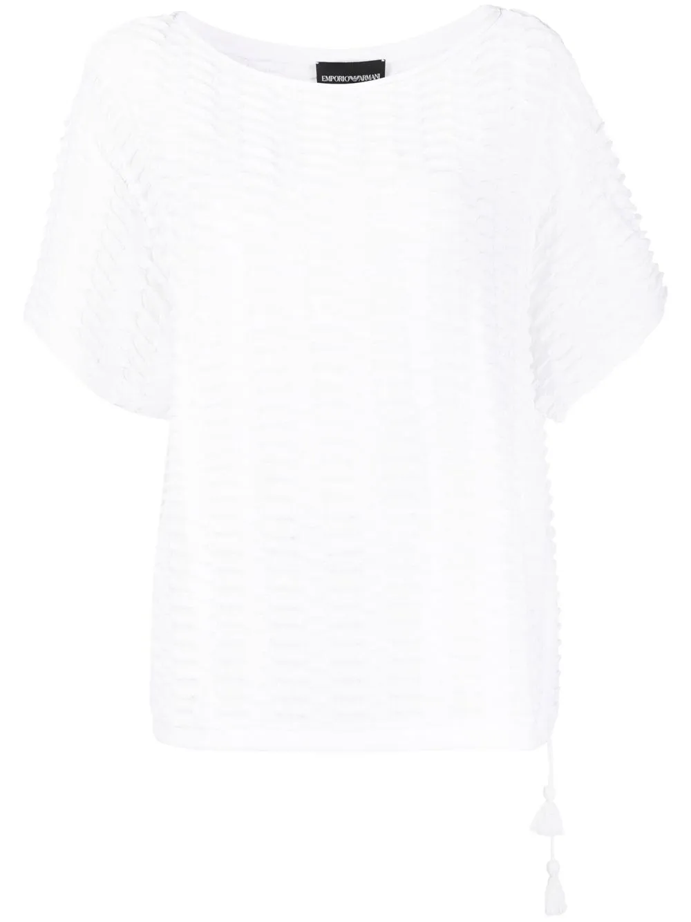 

Emporio Armani textured-knit T-shirt - White