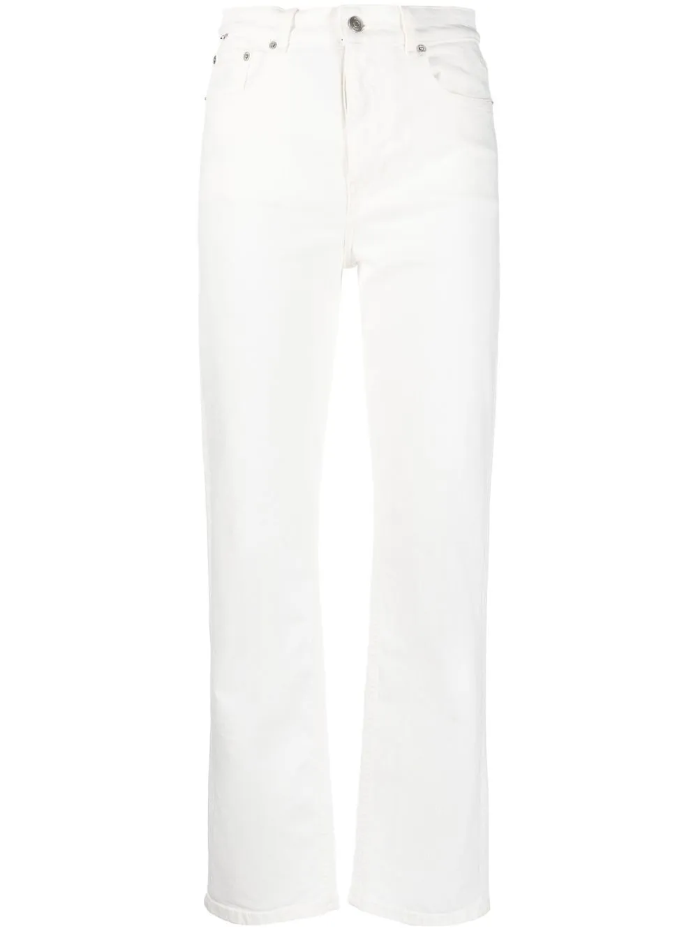 

BOSS mid-rise straight-leg jeans - White