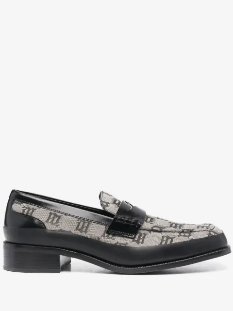 MISBHV monogram-print penny loafers