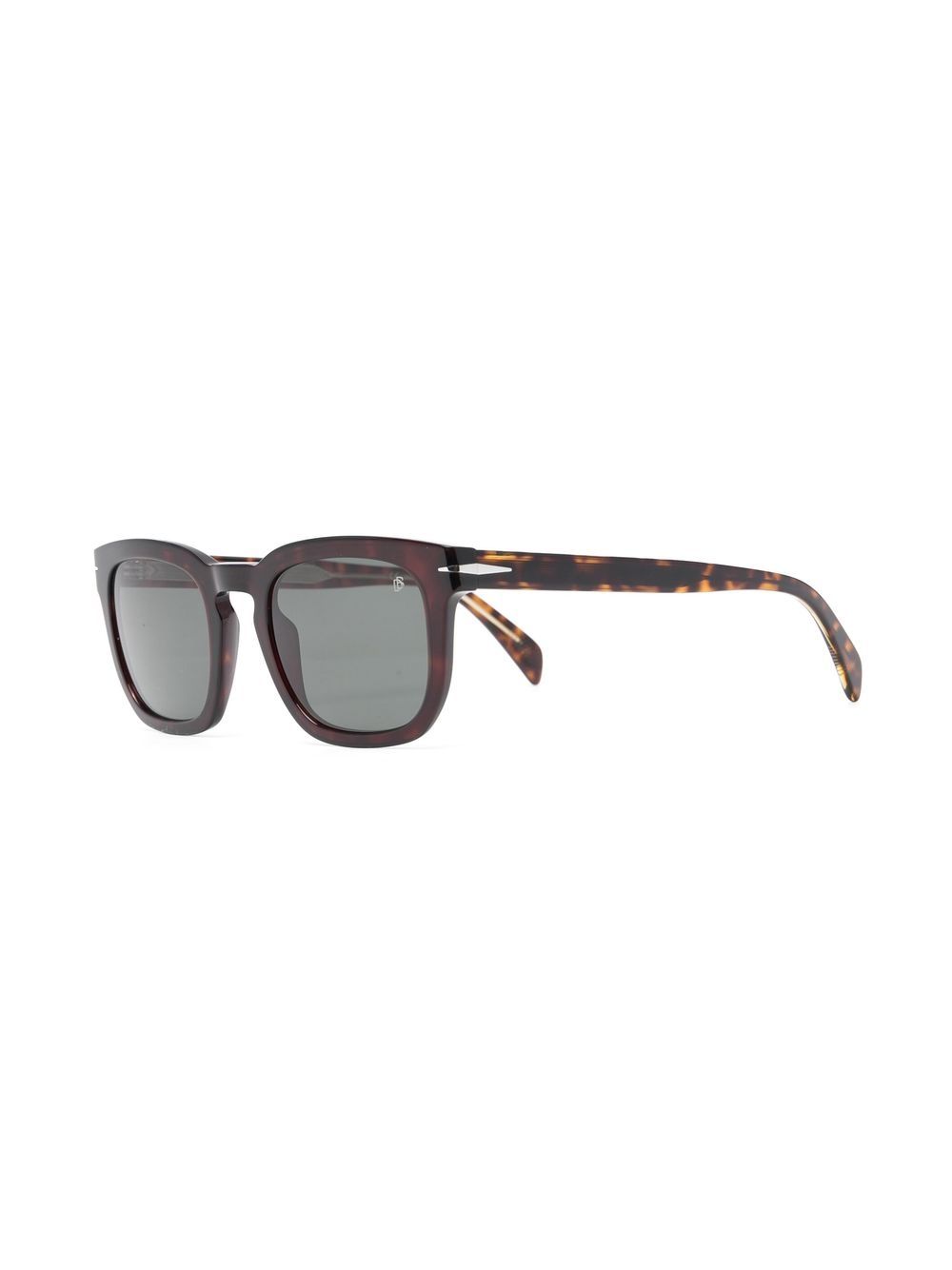 Eyewear by David Beckham Zonnebril met schildpadschild design - Bruin