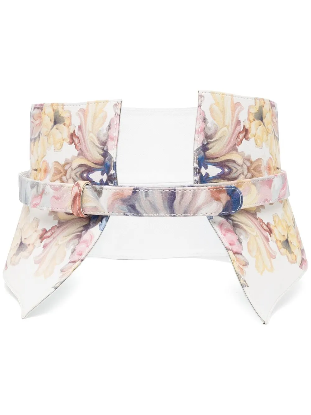 

Saiid Kobeisy cinturón estilo corset estampado - Blanco