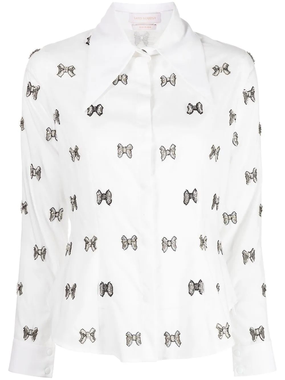 

Saiid Kobeisy blusa con detalle de cuentas - Blanco