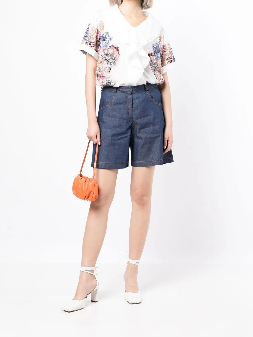 Saiid Kobeisy Denim shorts - Blauw