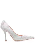 LIU JO x Leonie Hanne crystal-embellished 100mm pumps - Grey