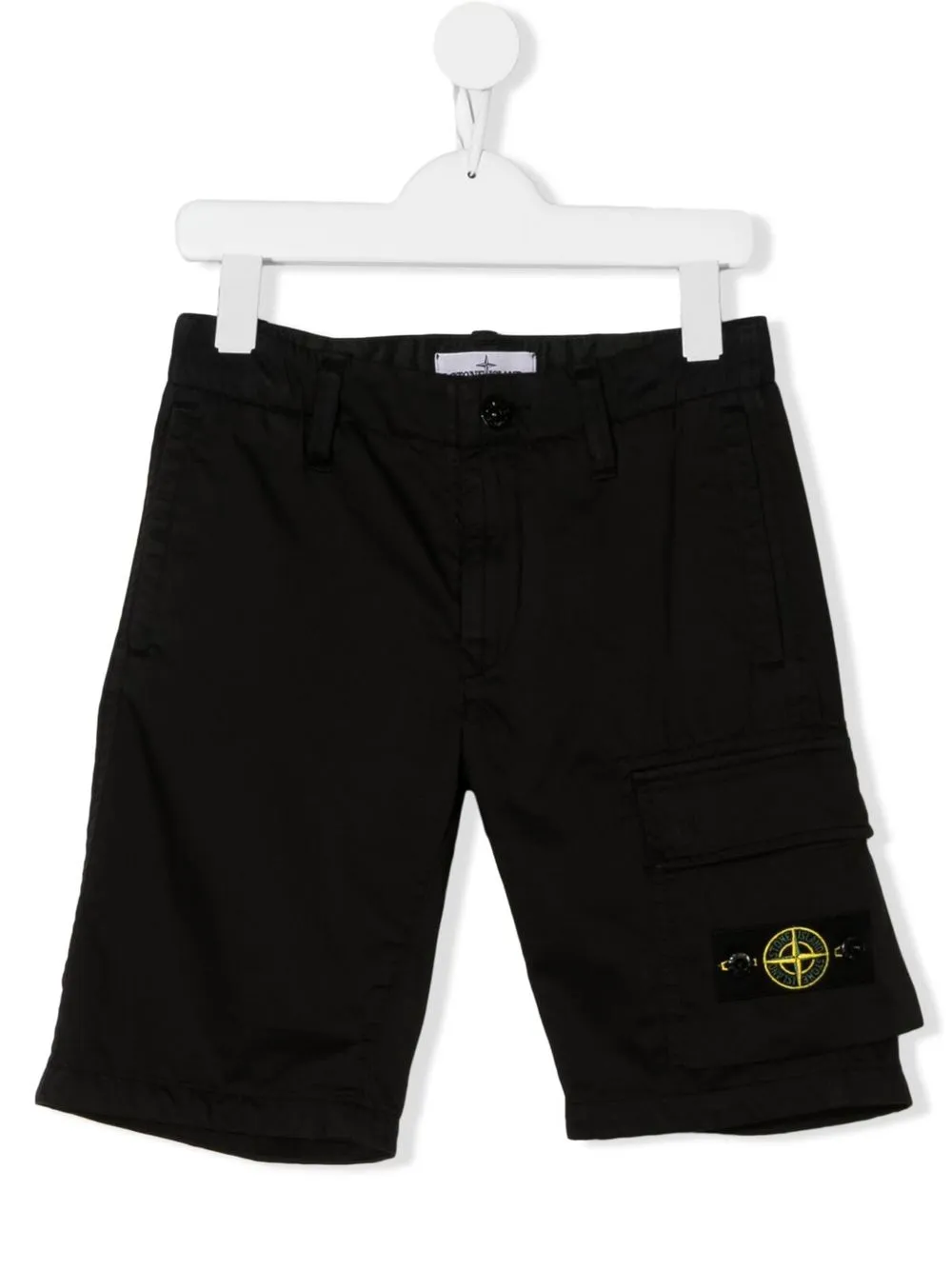 

Stone Island Junior logo patch shorts - Black