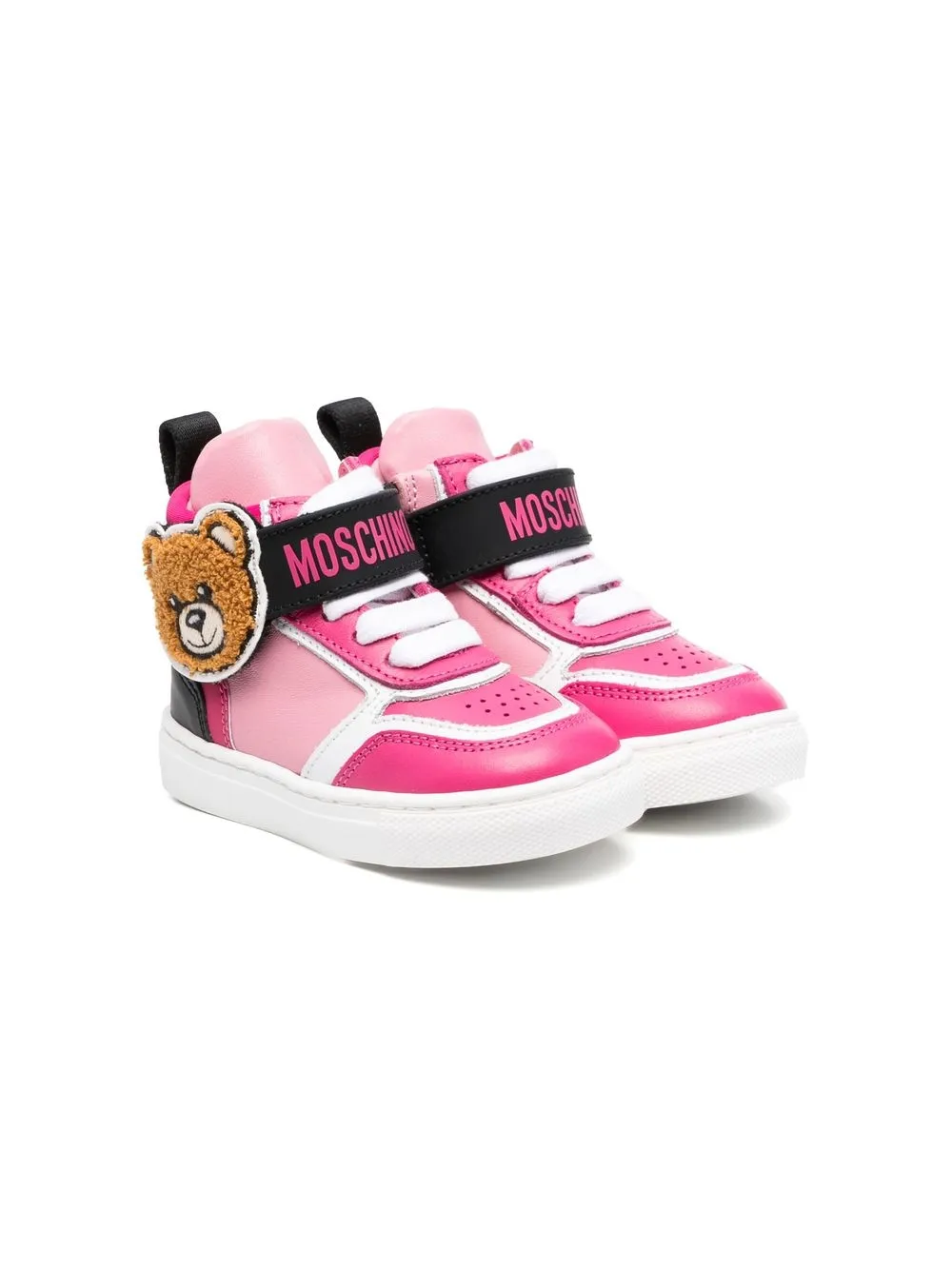 

Moschino Kids tenis con cierre autoadherente - Rosado