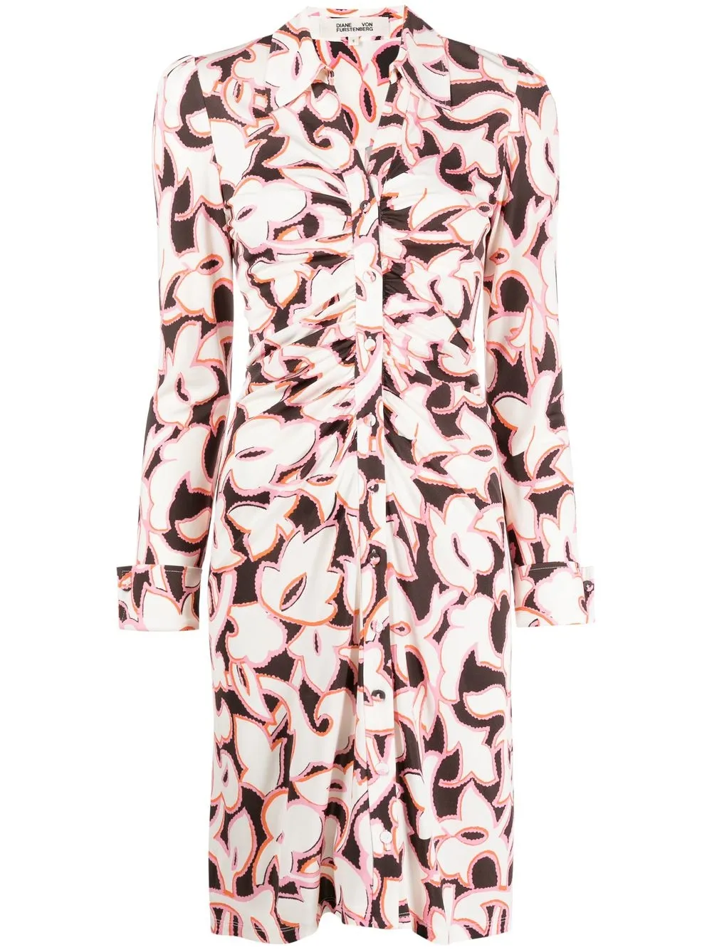 

DVF Diane von Furstenberg vestido camisero con estampado abstracto - Neutro