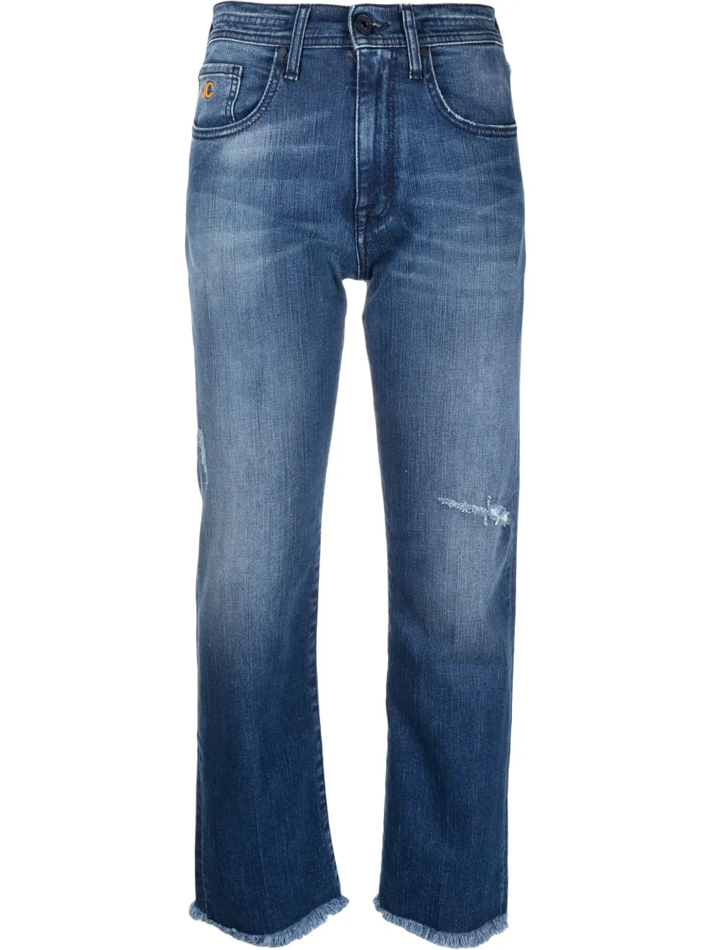 

Jacob Cohen jeans capri acampanados con detalle rasgado - Azul