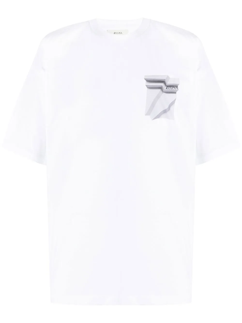 

Zegna geometric-logo crewneck T-shirt - White