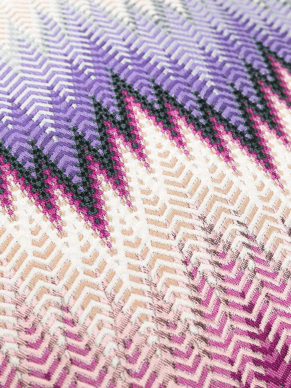 Missoni Zigzag-print Cushion In Grün