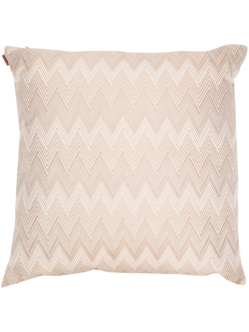 

Missoni Home zig-zag embroidered cushion - Neutrals