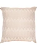 Missoni Home zig-zag embroidered cushion - Neutrals