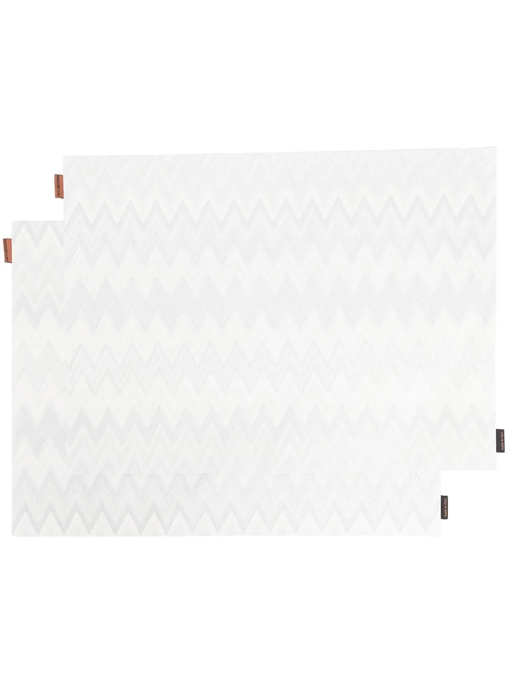 Missoni Home diagonal stripe-pattern tablecloth | White | Image 1