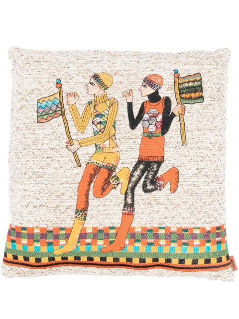 Missoni Home Britney embroidered cushion