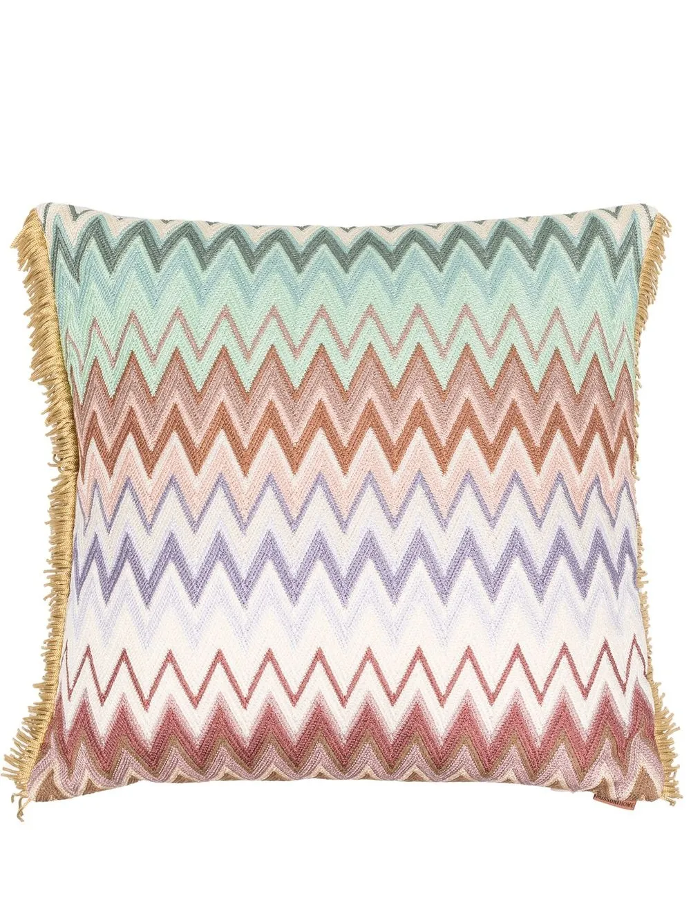 

Missoni Home cojín entretejido en zigzag - Verde