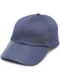 Zegna logo-plaque cotton cap - Blue