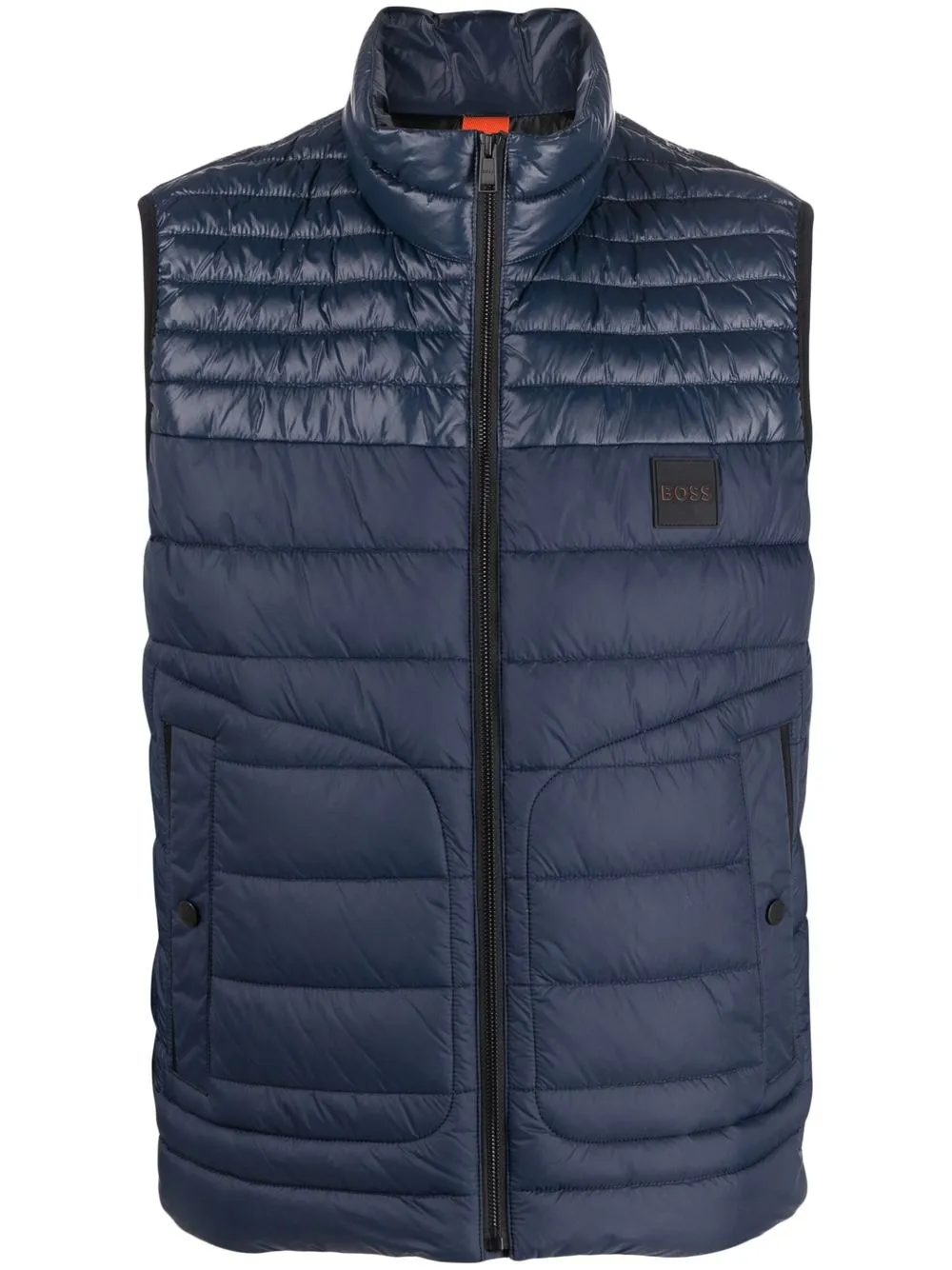 

BOSS panelled padded gilet - Blue