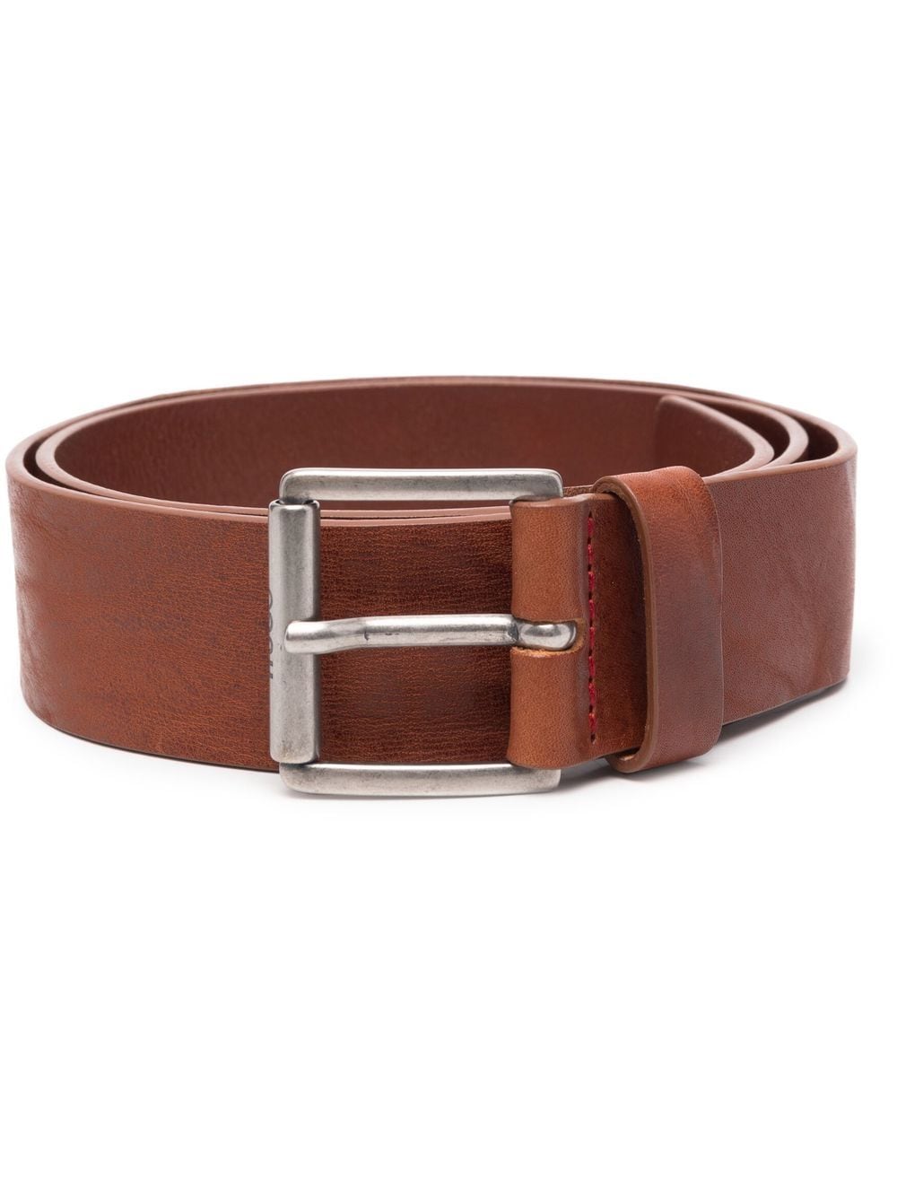 Hugo Buckle-fastening Leather Belt In Brown
