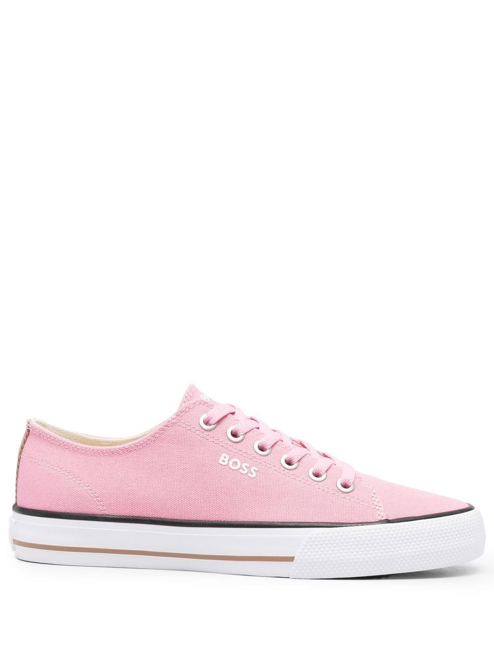 Hugo Boss Aiden Low-top Lace-up Sneakers In Pink