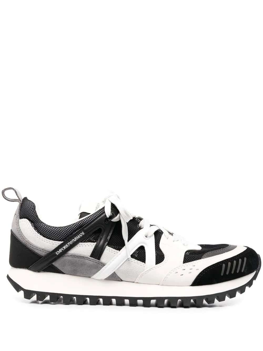 

Emporio Armani colour-block low-top sneakers - Black