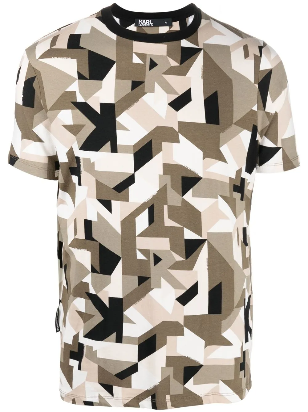 geometric logo-print crew-neck T-shirt