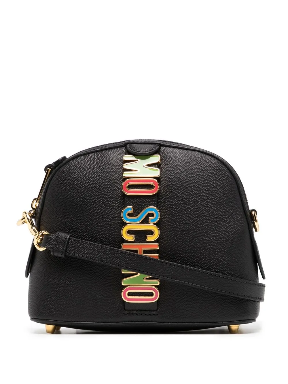 

Moschino bolsa crossbody con letras multicolor - Negro