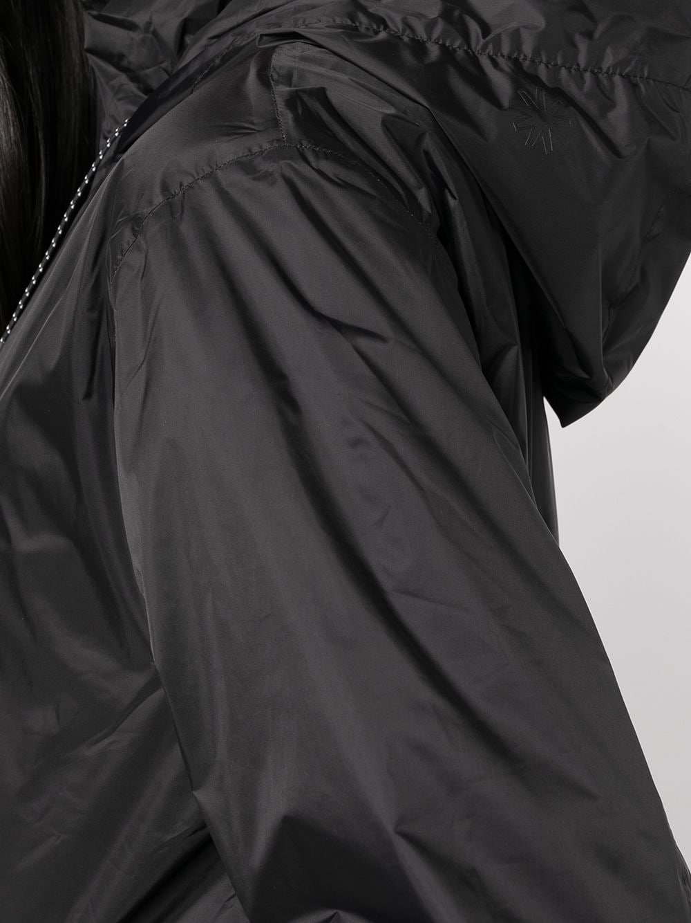 Shop Rains Padded Hooded Rain Coat In Black