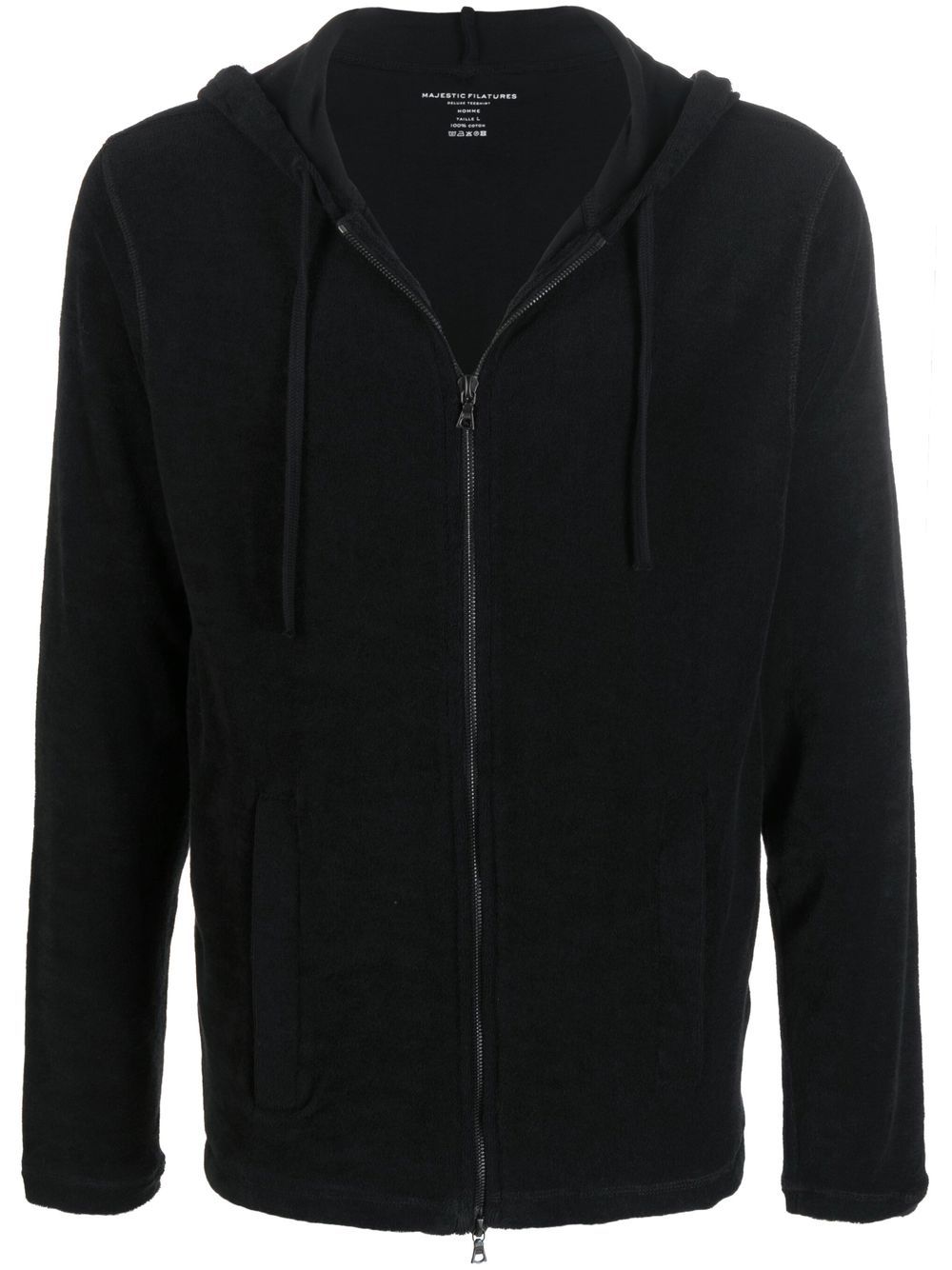 

Majestic Filatures hoodie con cierre - Negro