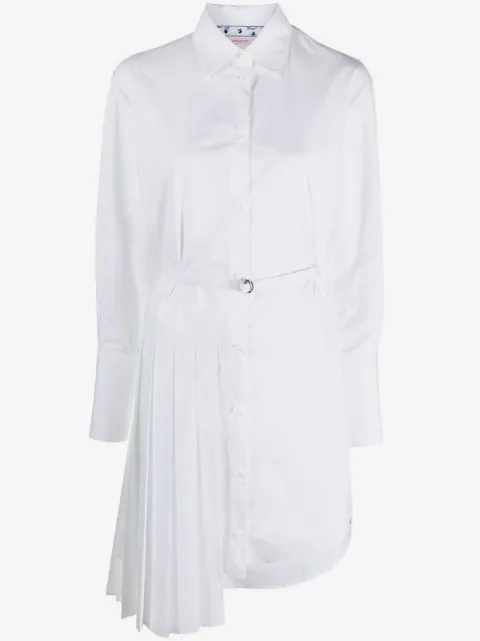 Off-White slogan-print shirt dress