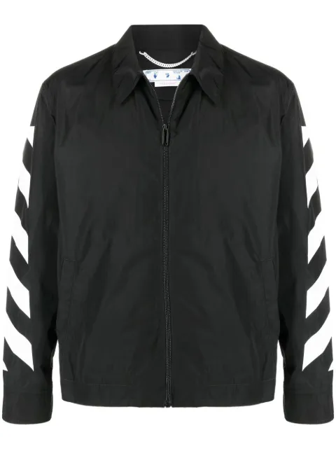 Off-White Diag-stripe zipped shirt jacket