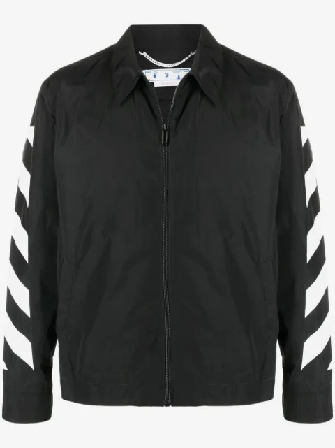 Off-White chamarra camisera con rayas Diag