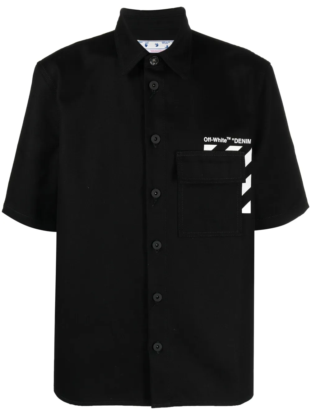 

Off-White camisa con logo estampado - Negro