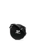 Courrèges logo-embossed rounded crossbody bag - Black